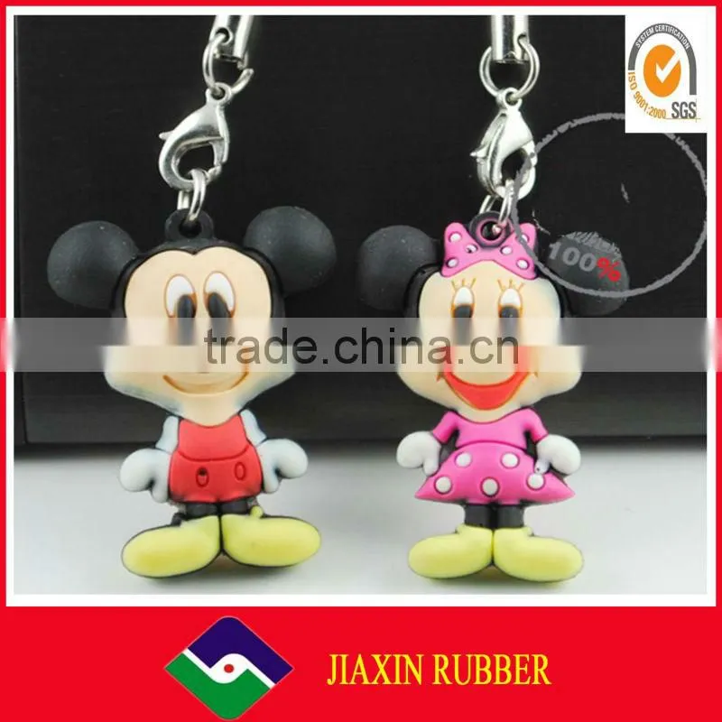 OEM cute promotional soft silicone Rubber Hang Tag
