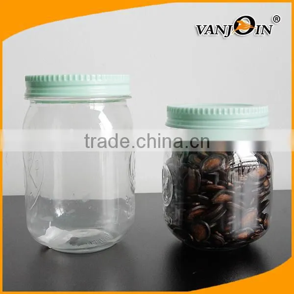 Food Grade Empty Plastic Jars 250ml / 550ml Disposable Plastic Food Containers