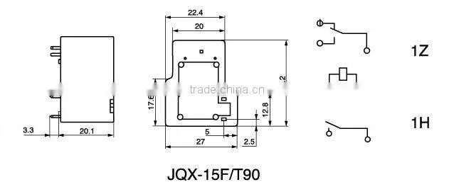 HEIGHT Miniature Relays-Mini PCB Relays JQX-15F(T90)