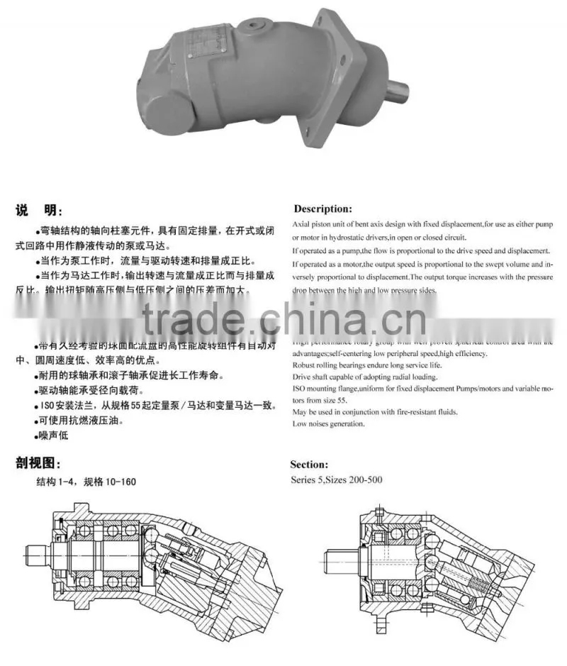 a2fm high speed hydraulic motor hydraulic motor 3000rpm