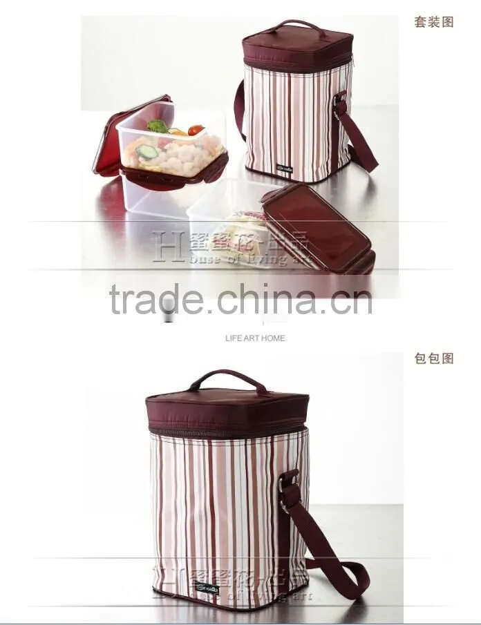 Waterproof Travel Picnic 10.1L Lunch bag Snack Tote Isothermic Cooler Handbag with Lunch Box