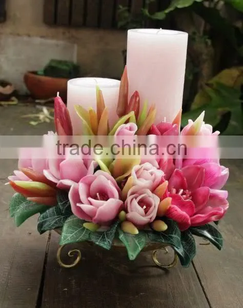 Aroma flower candle from Thailand.