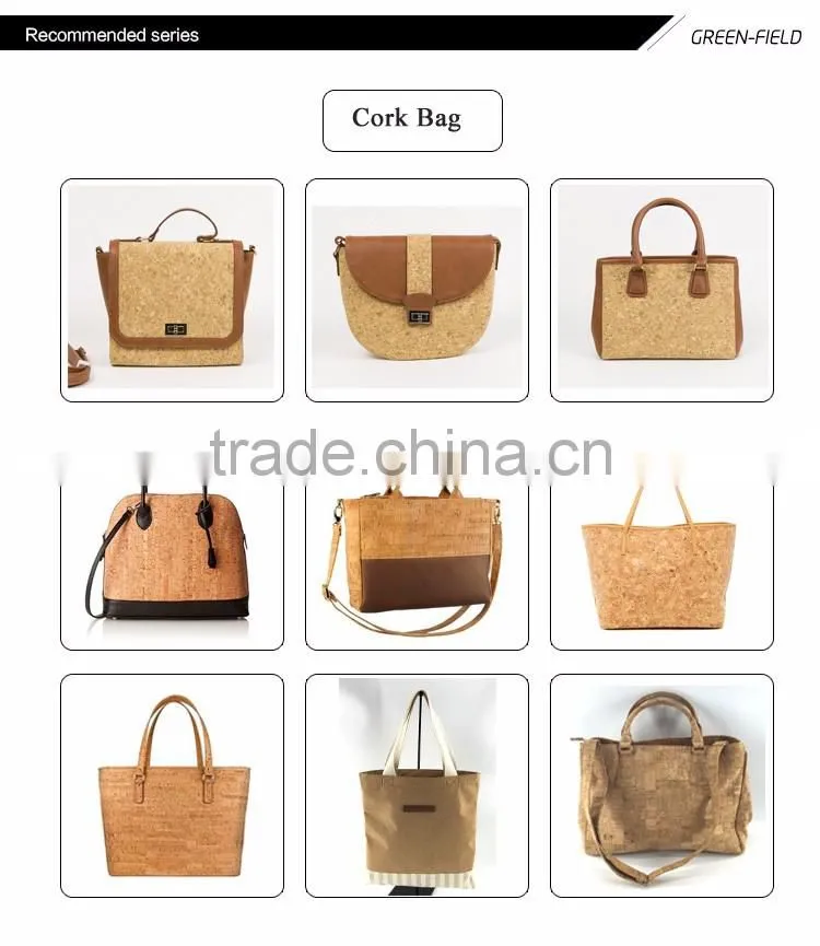 Cork storage basket with handle toiletry cork storage bag
