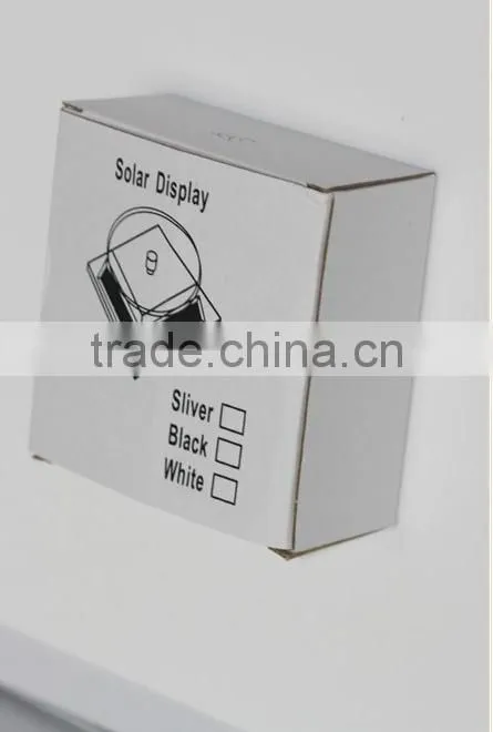 Solar power acrylic rotating display stand cheap mini solar display stand for sale
