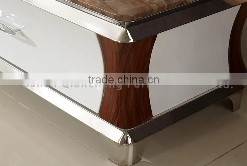 New model tv stand wooden furniture tv stainless steel table for home