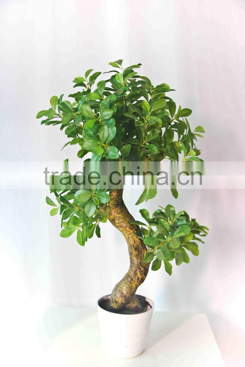 Artificial green potted trees