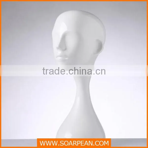High Glossy Fiberglass Head Mannequin