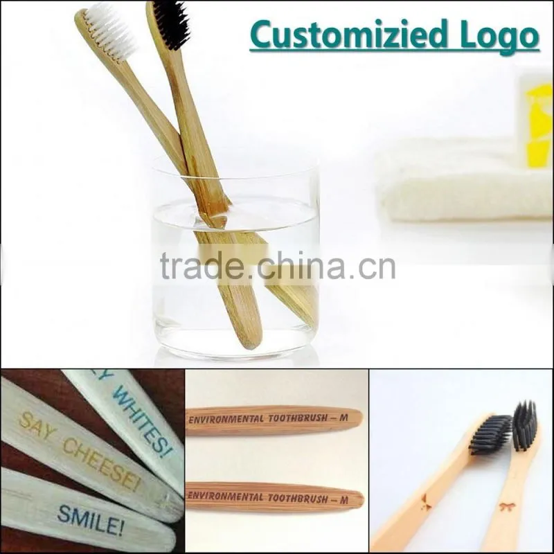 Hotel use bamboo toothbrush, bamboo handle toothbrush