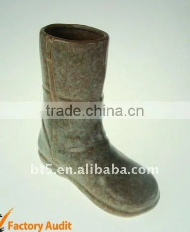 9" Shoe shape ceramic flower vase