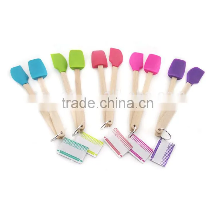 Mini spatula and spoon silicone tool set