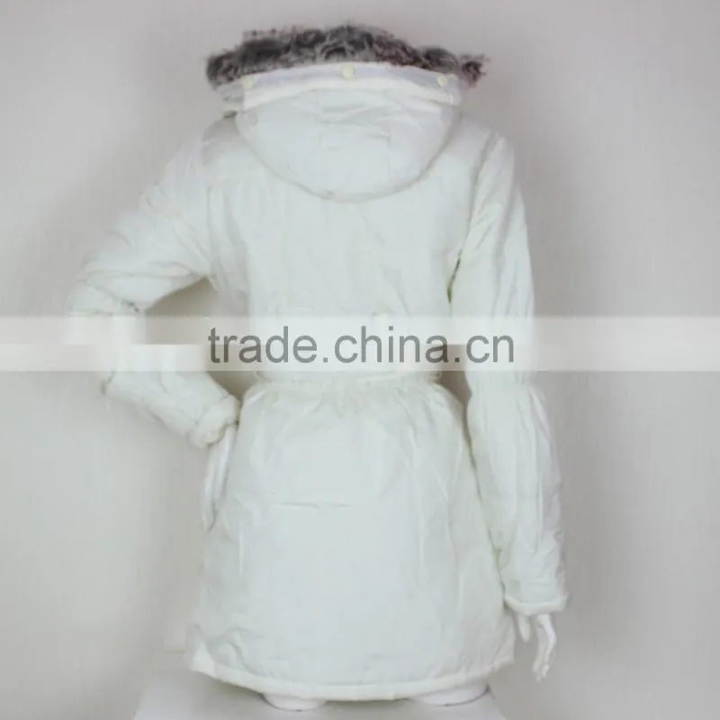 Ladies Long Winter Jacket , Womens Polyfill Padded Coats