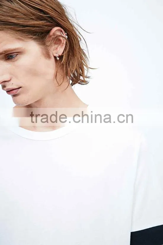 2015 OEM Factory Hot Selling 100% Cotton Men's Extended T Shirt