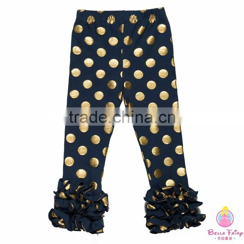 Wholesale kids ruffles pants baby girl ruffle pants
