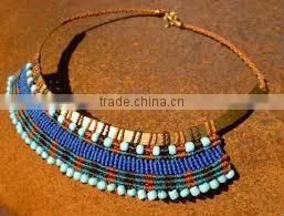 yellow and red beads necklace