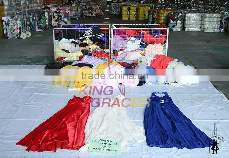 Factory Price Second Hand Evening Dress Wedding Dress used clothes guangzhou