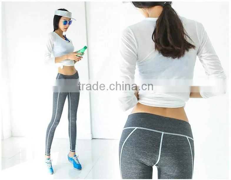 Hot Sexy Girls Wearing Fitness Legging Yoga Pants Long Workout Pants