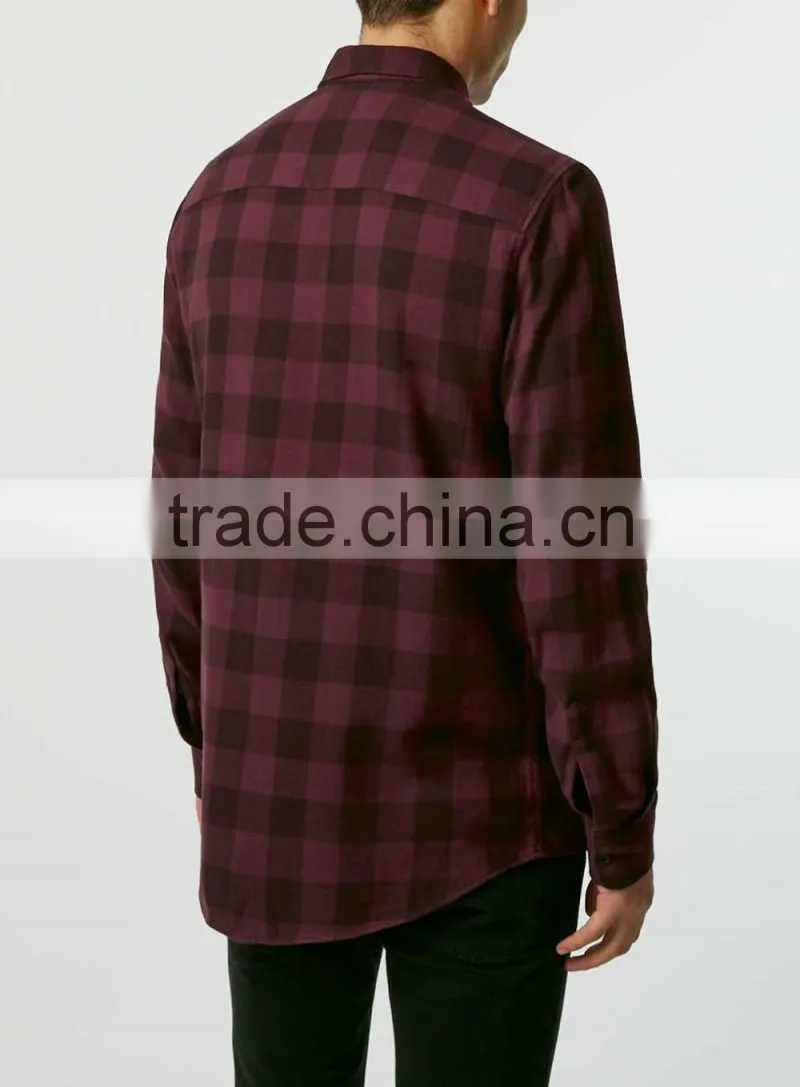 Man plaid custom cheap flannel shirt