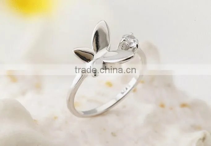 F20056N Hot Sale Fashion Beautyfly Ring Charm Gift Silver Ring for Women