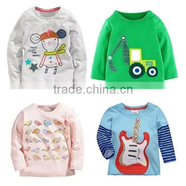 Baby kids t shirt wholesale girl kids compress t-shirt long sleeve child t-shirt with cute pattern