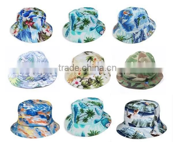 Roll up white cool custom tie dyed bucket hat