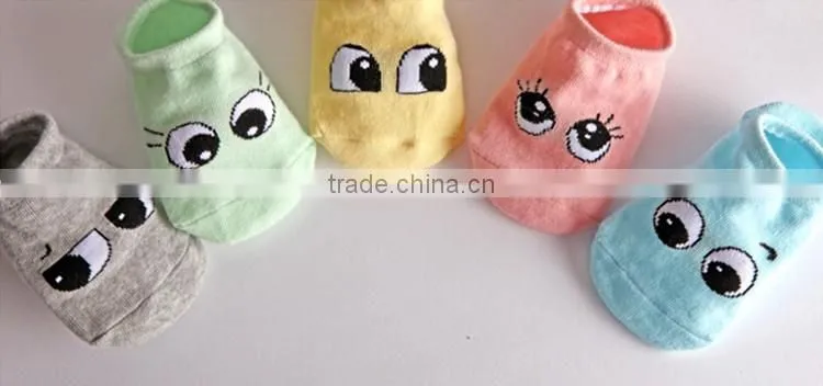 Top Selling for Baby Kids Small Infant Socks Big eyes antiskid Cotton children Socks Cartoon Socks