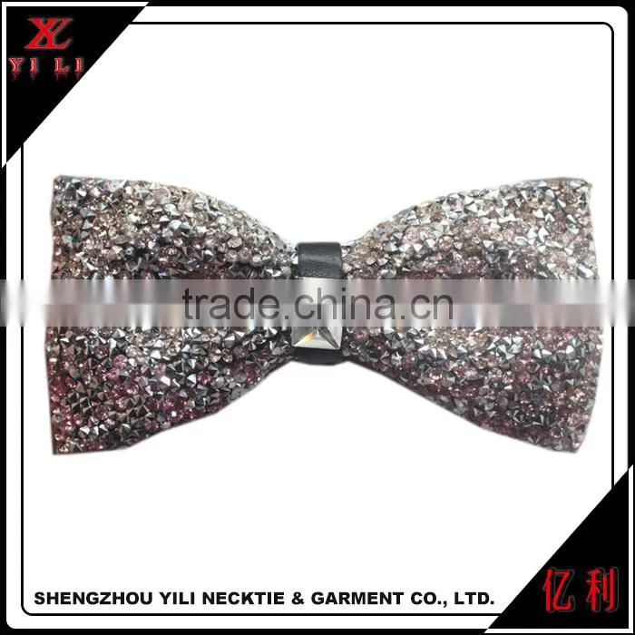 Crystal Shining Cheap Wedding Party Mens Rhinestone Bow Ties