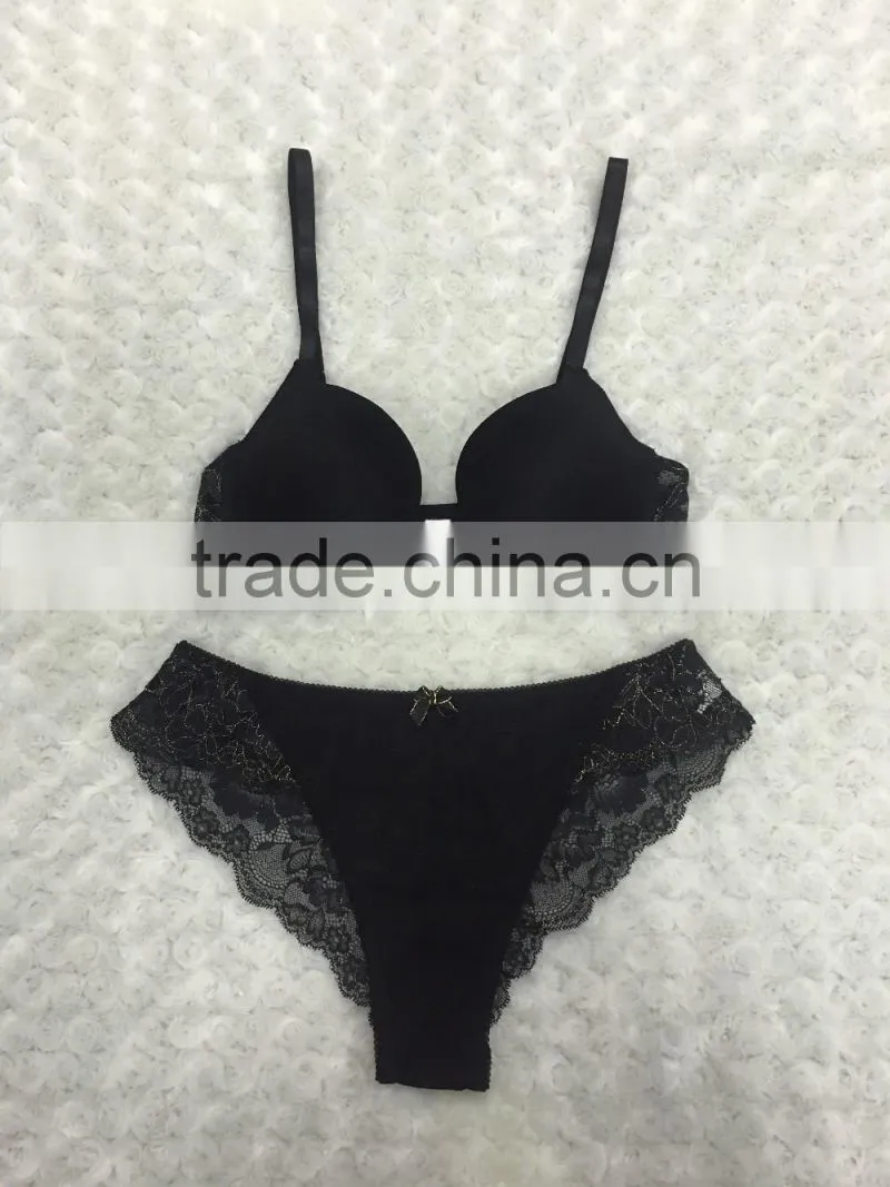 high quality front closure push up bra set OEM shantou factory polymide