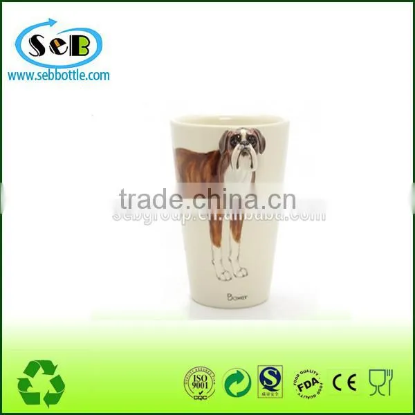 funny ceramic mug cup with spoon