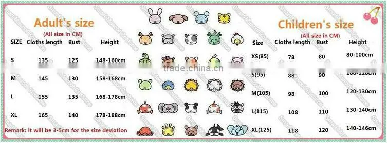 wholesale good quality unisex flannel adult animal suite