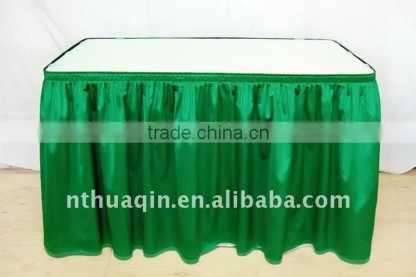 Polyester wedding table skirting table linen for wedding