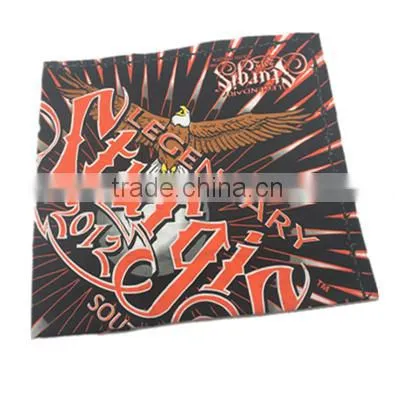 Black Bandana with Colorful Print Square Pattern Kerchief