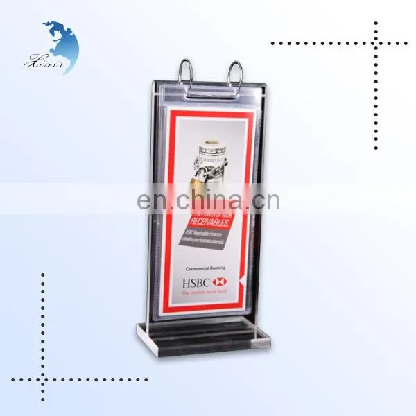 Custom 8.5x11 advertising acrylic sign rack holder tent card display