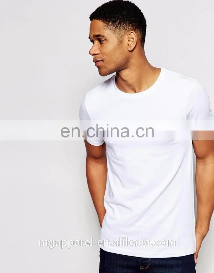 High Quality Blank T-shirt Round Neck Plain White T shirt for Men