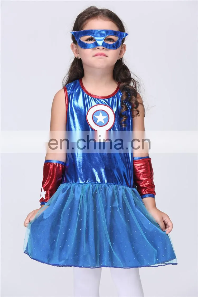 wholesale girl fancy party Captain America costume FGCC-0149