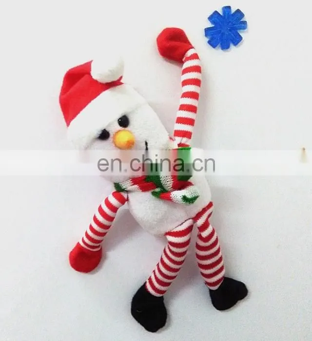 Promotional Soft Stuffed Plush Christmas Snowman Fridge Magnet Toys