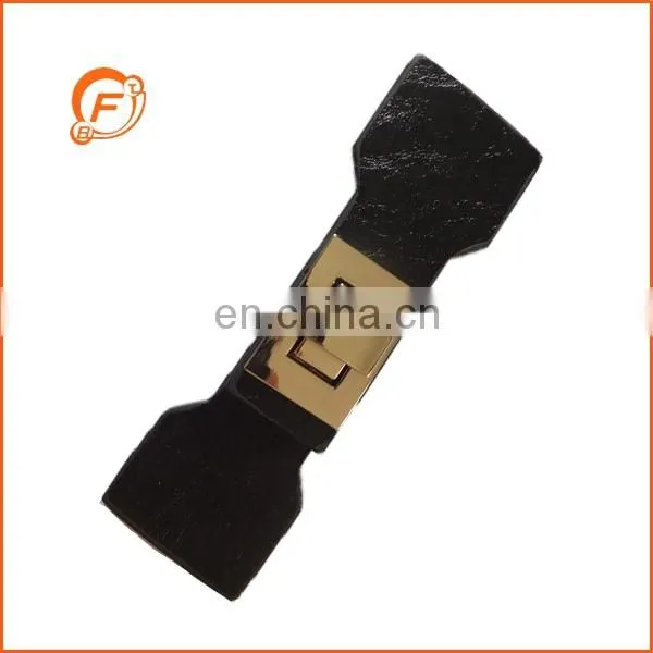 black color leather finishing toggle for coat