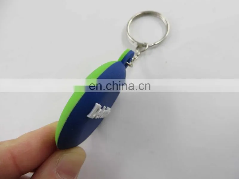Custom double sides 3d embossed logo pvc keychains