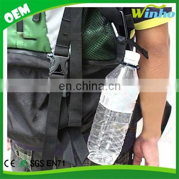 Winho Travel Hiking Carabiner Belt Clip Key Chain with Water Bottle Holder