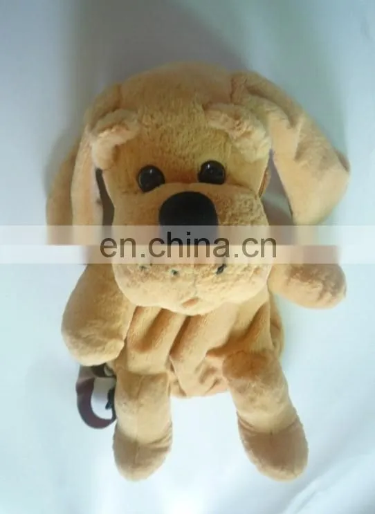 plush dog bag plush dog backpack kid's bag toy plush animal backpack