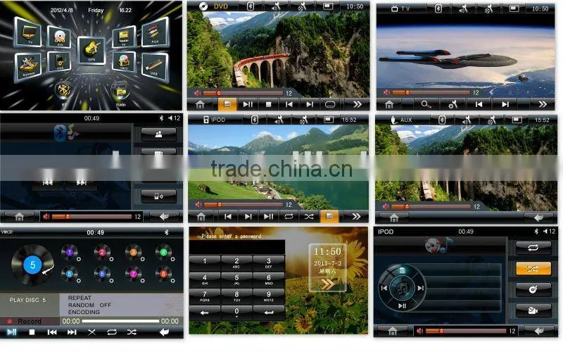 KR-8020 8 inch autoradios/dvd automotile/car multimedia/in car entertainment for Mazda 3