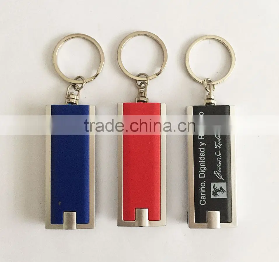 Square LED keychain light key fob lighting