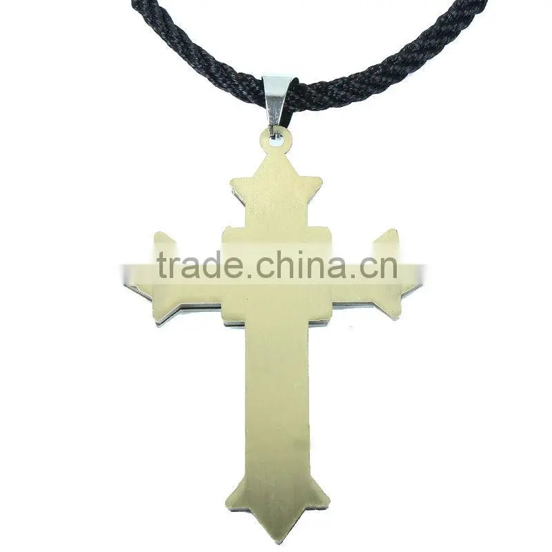 Mens stainless steel pendants titanium cross pendant