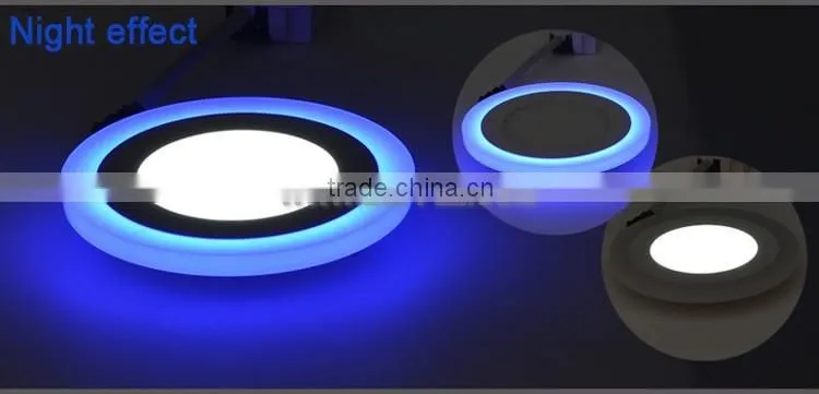 Ultra thin Double Color LED Panel Light 3+2 Blue+White/Warm White Ultrathin square led panel light,led panel ceiling light