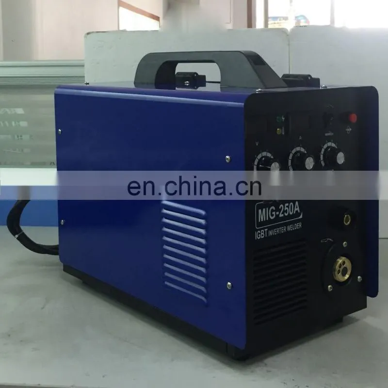 Co2 Electric 250 Amp 220V MIG MMA 250 Welder IGBT Inverter Gas and Gasless 15-20l/min 3-15l/min 20-170A 40-200A 16-24V 6.1KVA