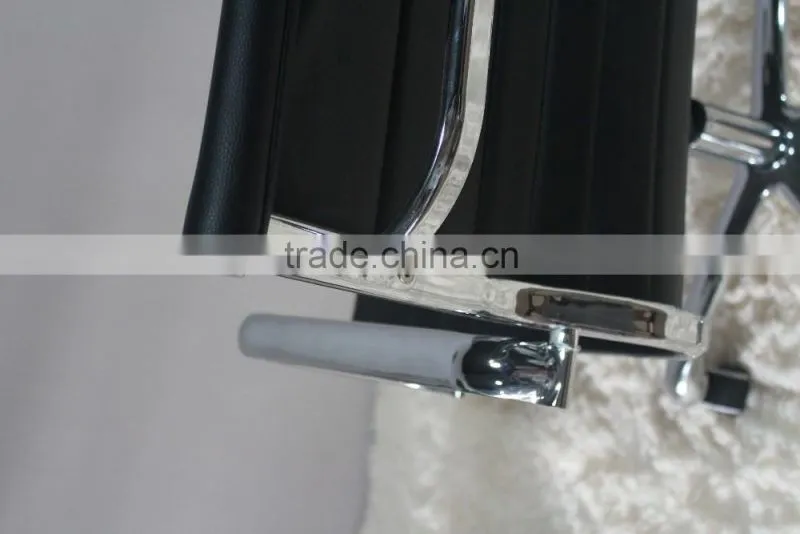 Replica Italian graceful Design Aluminum frame and armrest Italian Genuine leather Charles and Ray High Back office chair