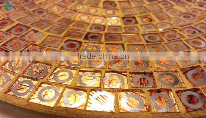 gold foil mosaic decorative plates dish