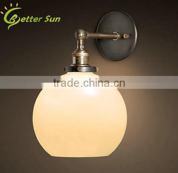 Aged Steel Edison Bulb Wall Light