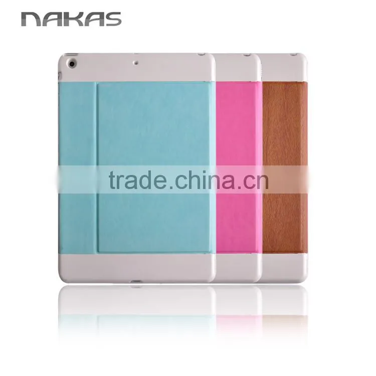 manufacturer lithe soft zroo grain smart cover leather mobile phone shell with stand up feature for Ipad Air