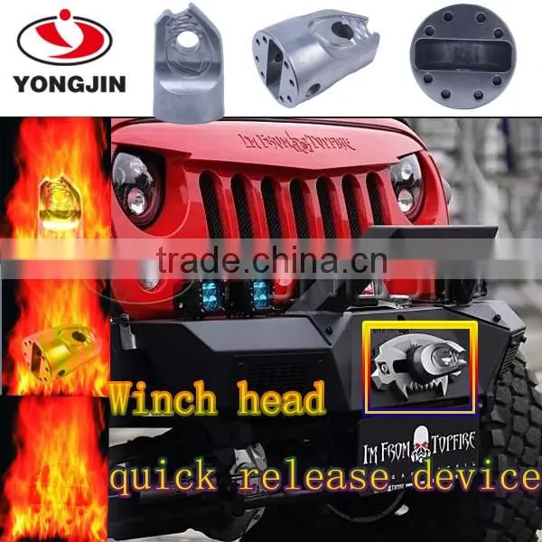 Factory promote top quality quick remove head winch device for Jeep wrangler SUV ATV offroad vehicals