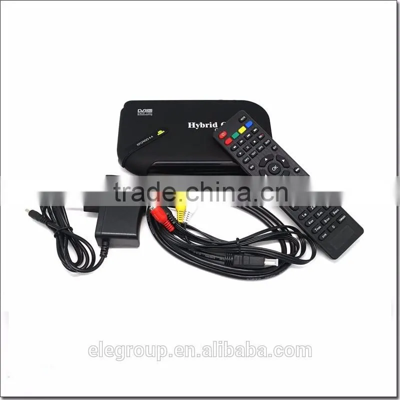 New Arrival !!! Hybrid OTT Android smart TV Box+DVB S2 Set top box, S805 Quad Core Android 4.4 1G+8G KODI XBMC Wifi BT4.0 DVB S2